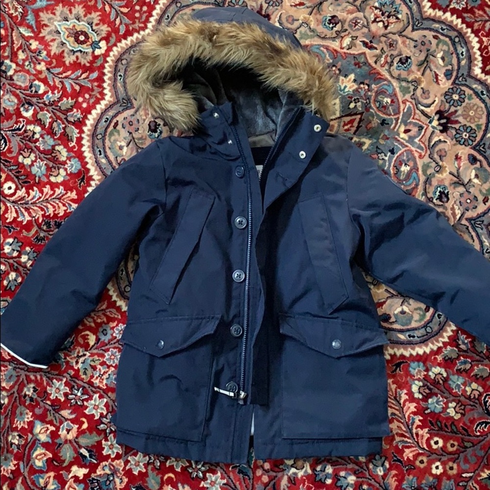Gap Boys navy Down Parka coat Sz small